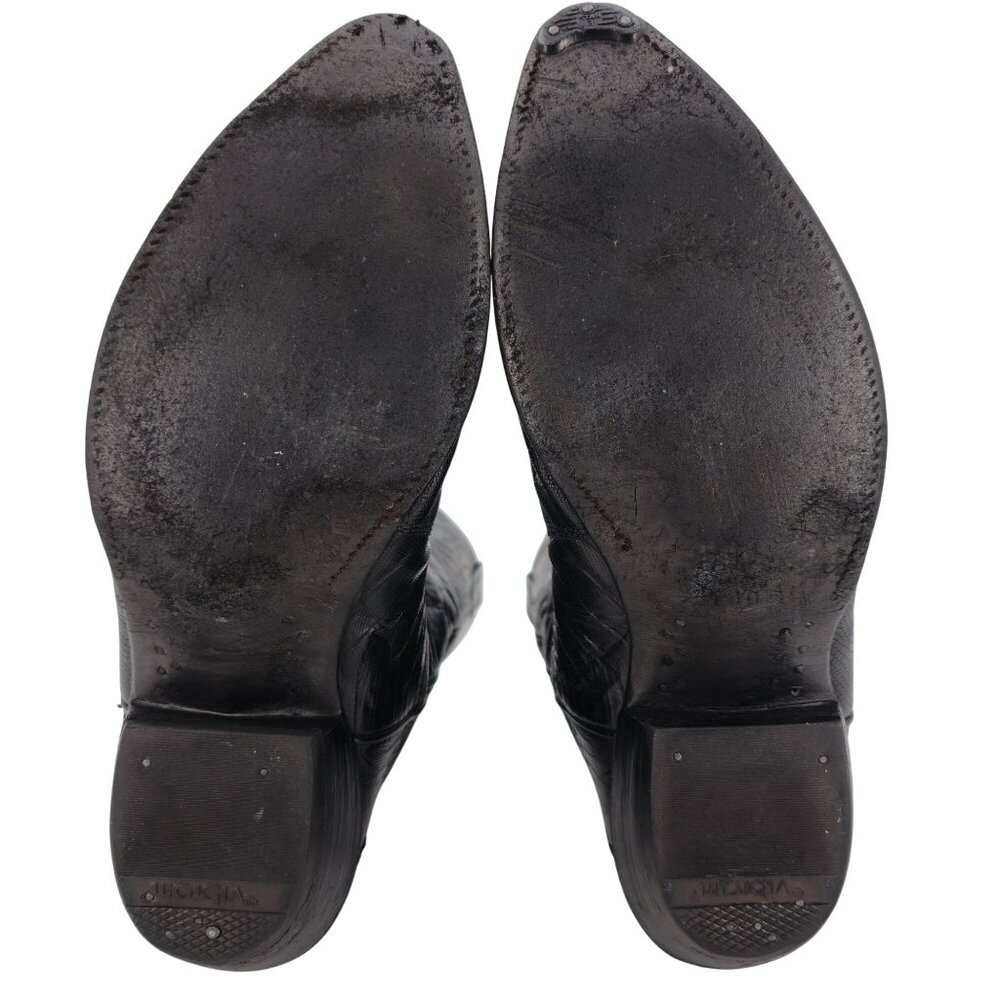 Vintage Nocona Exotic Black Teju Lizard Cowboy Boots Mens 10D Western Reptile - Picture 4 of 15